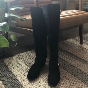Lauren Ralph Lauren Black suede OTK boots